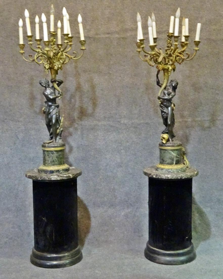 PR SIGNED CLODION MARBLE & BRONZE CANDELABRAS (1 of 16)