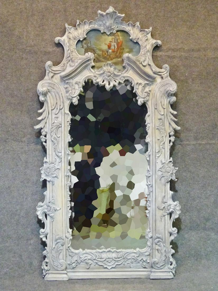 ANTIQUE TRUMEAU MIRROR (1 of 7)