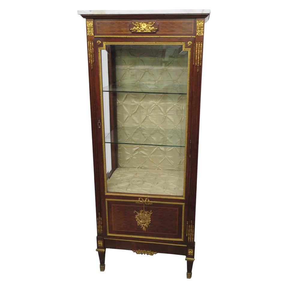 LOUIS XVI STYLE MARBLE TOP VITRINE MANN SORMANI (1 of 7)
