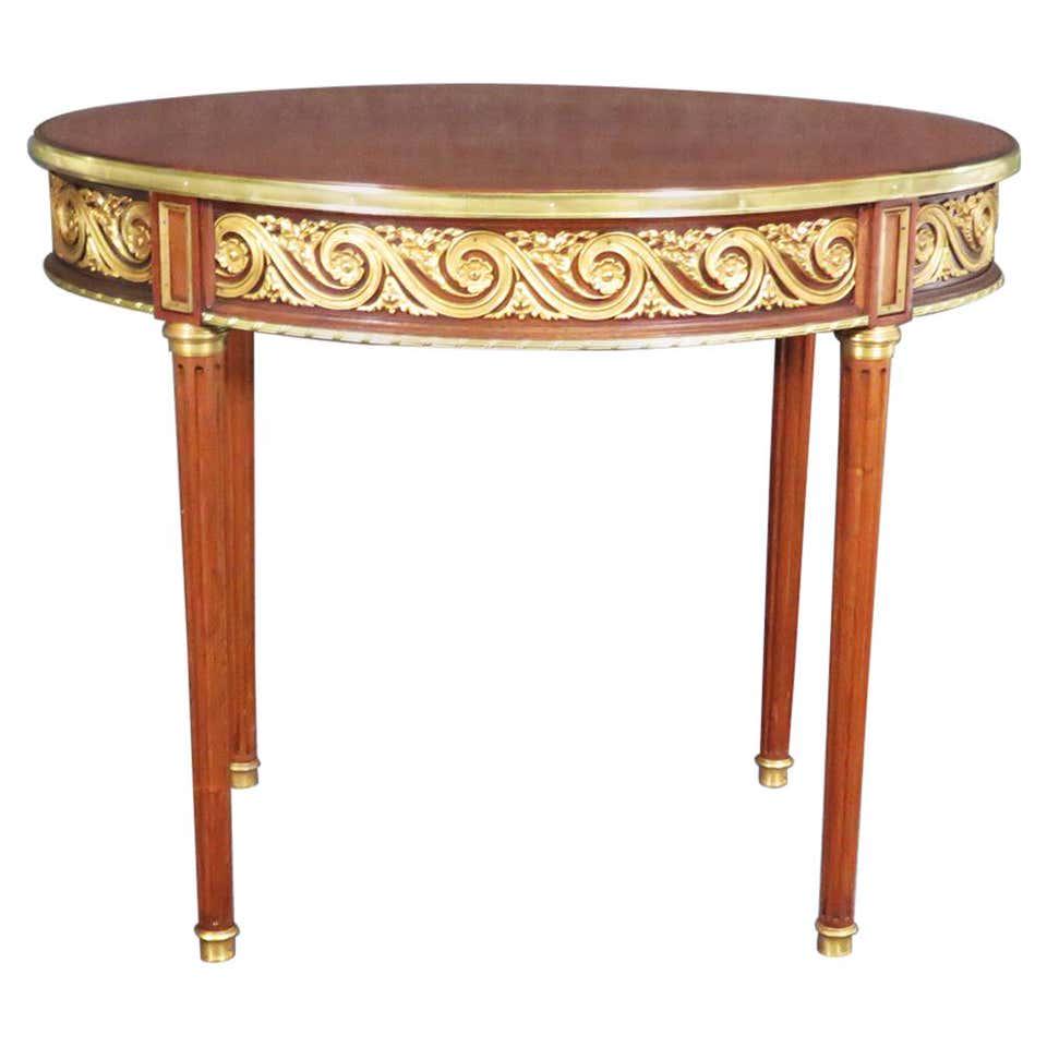 LOUIS XVI STYLE MAHOGANY CENTER TABLE (1 of 6)