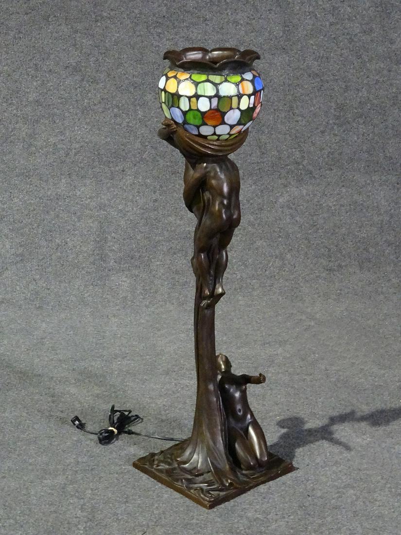 GUSTAVE GURSCHNER BRONZE TABLE LAMP (1 of 9)