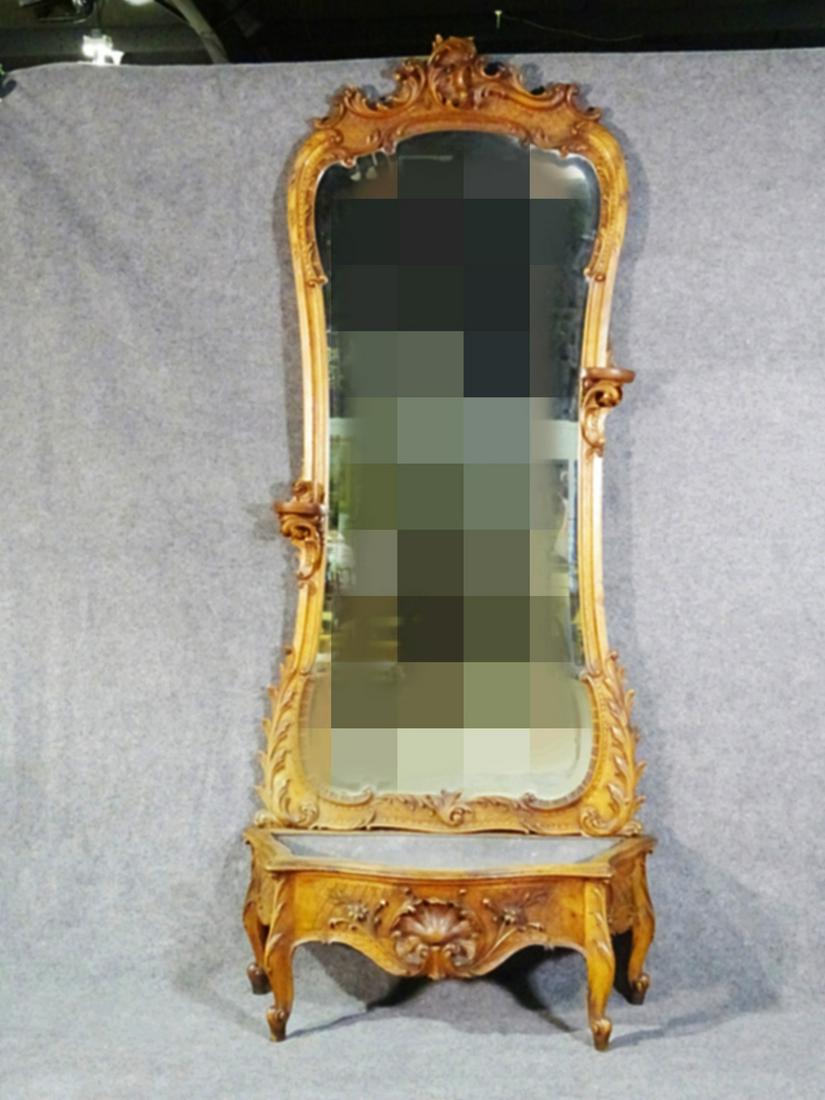 FRENCH CARVED WOOD 2 PC PLANTER (1 of 13)