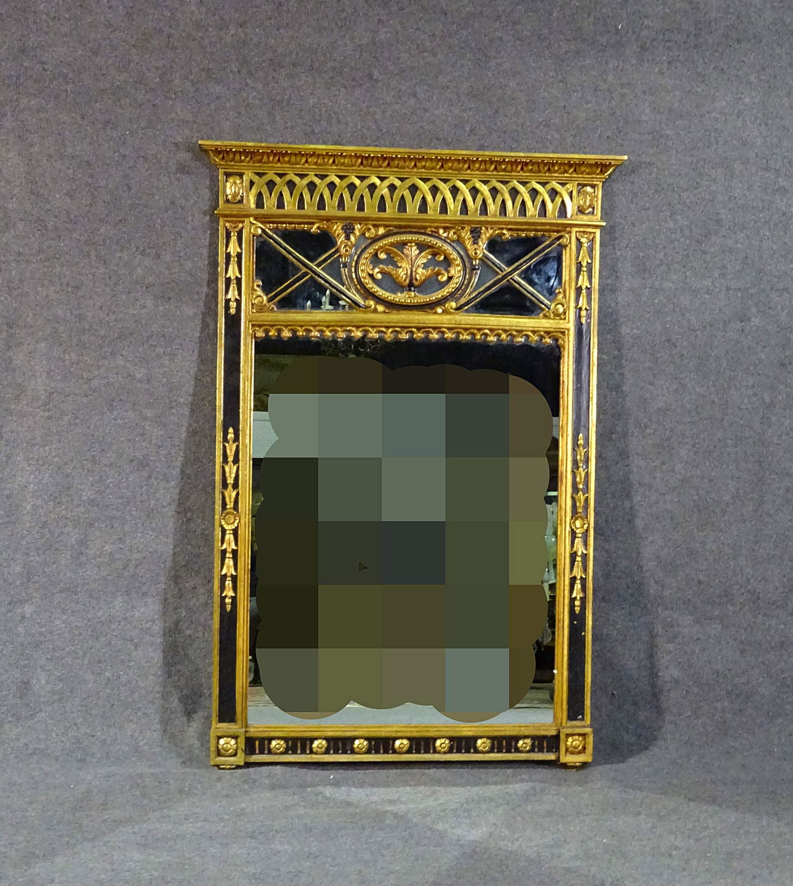 FRENCH EMPIRE STYLE TRUMEAU MIRROR (1 of 5)