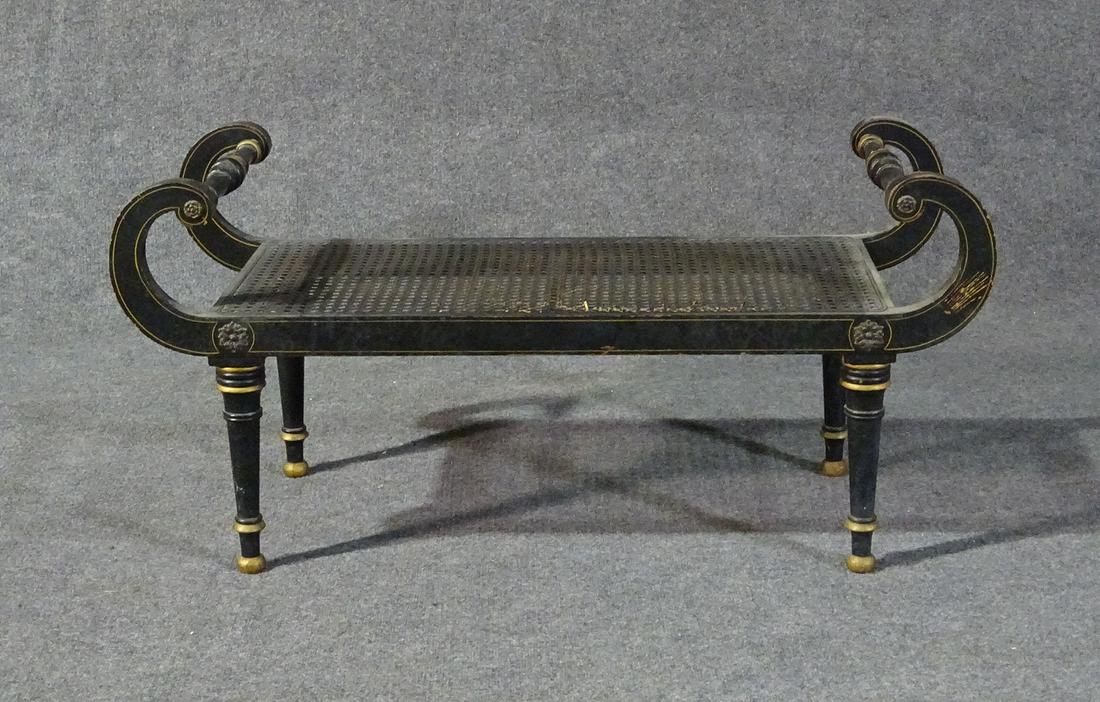 EBONIZED CANE WINDOW BENCH (1 of 7)