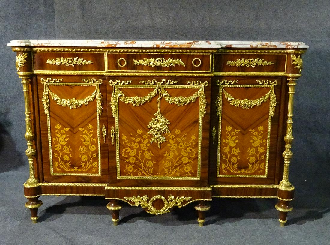 20TH C MARBLE TOP BUFFET (1 of 9)