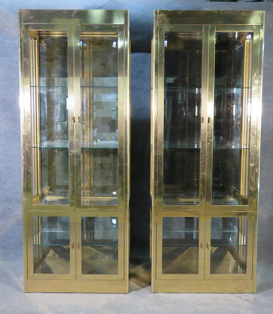 PAIR MASTERCRAFT CURIO CABINETS (1 of 11)