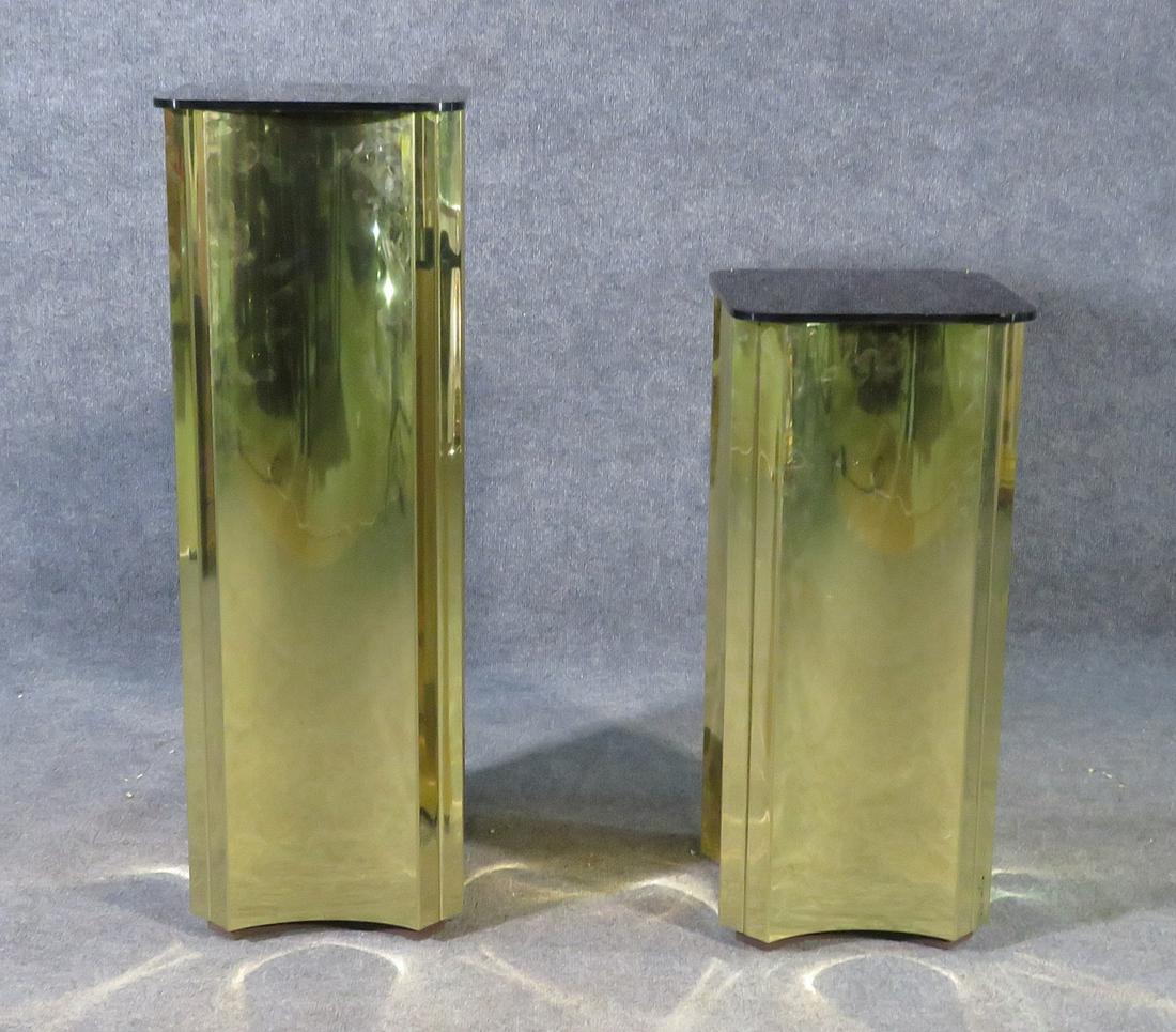 PAIR SIGNED CURTIS JERE PEDESTALS (1 of 10)