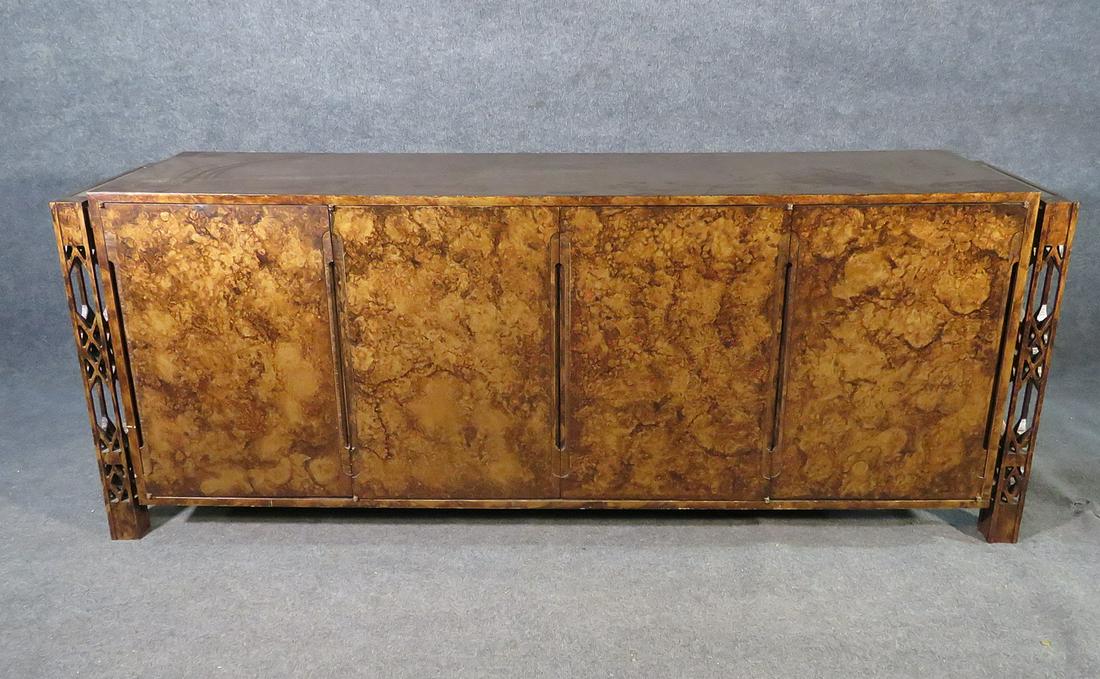 VANLEIGH FURNITURE FAUX  BURL WALNUT SIDEBOARD (1 of 8)