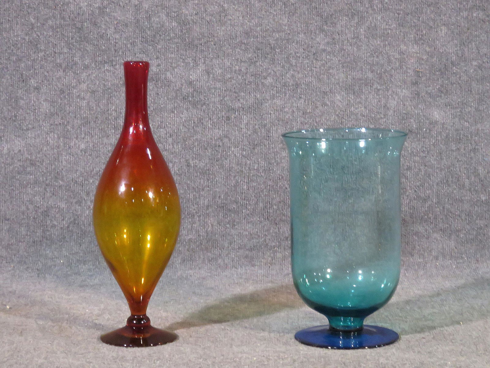 TWO PIECE COLLECTION OF BLANKO GLASS (1 of 6)