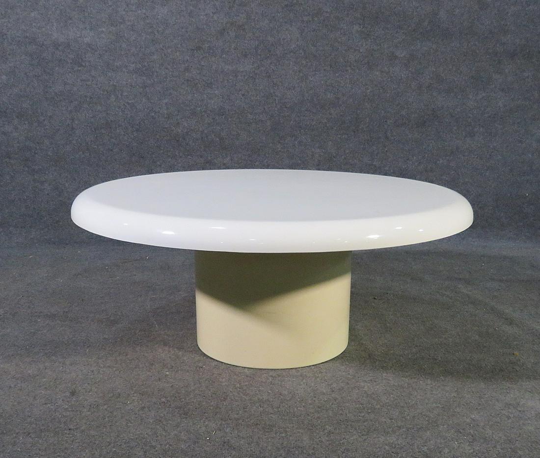 ARTEMIDE MILANO MODERN COFFEE TABLE: Signed. 15 1/2"h x 37"diam.