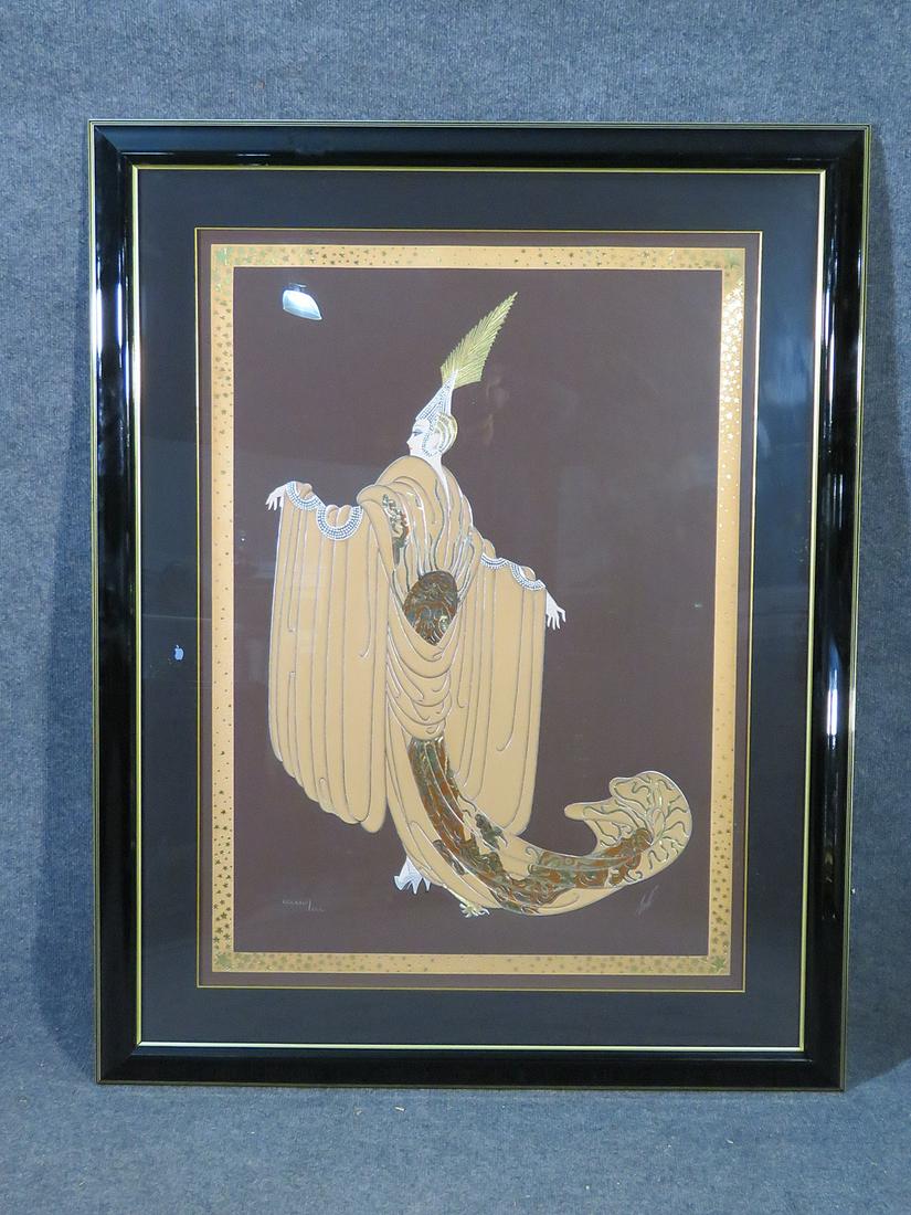SIGNED ERTE ORIENTALE LADY IN GOWN ORIENTALE SERIGRAPH (1 of 9)