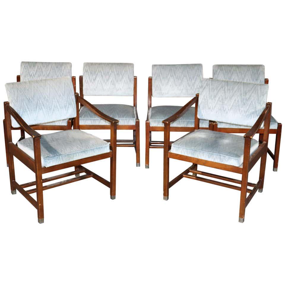 6 LANE WALNUT DINING CHAIRS (1 of 12)