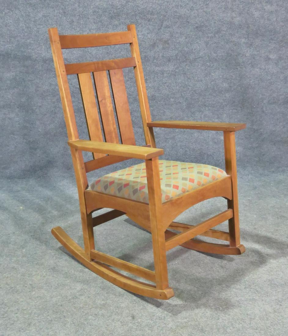 MID CENTURY MODERN STICKLY WALNUT ROCKER (1 of 8)