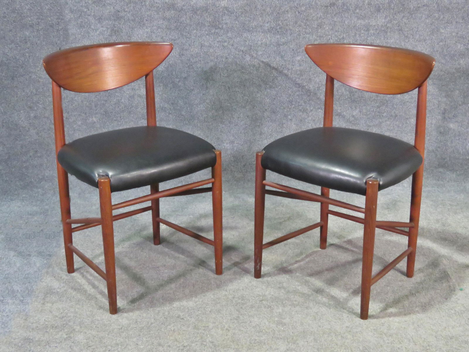 PAIR DANISH TEAK SIDE CHAIRS (1 of 7)