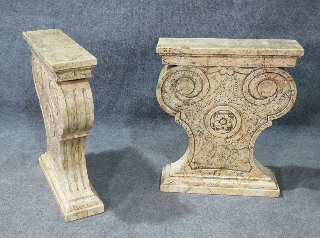PAIR MARBLE PEDESTALS (1 of 14)