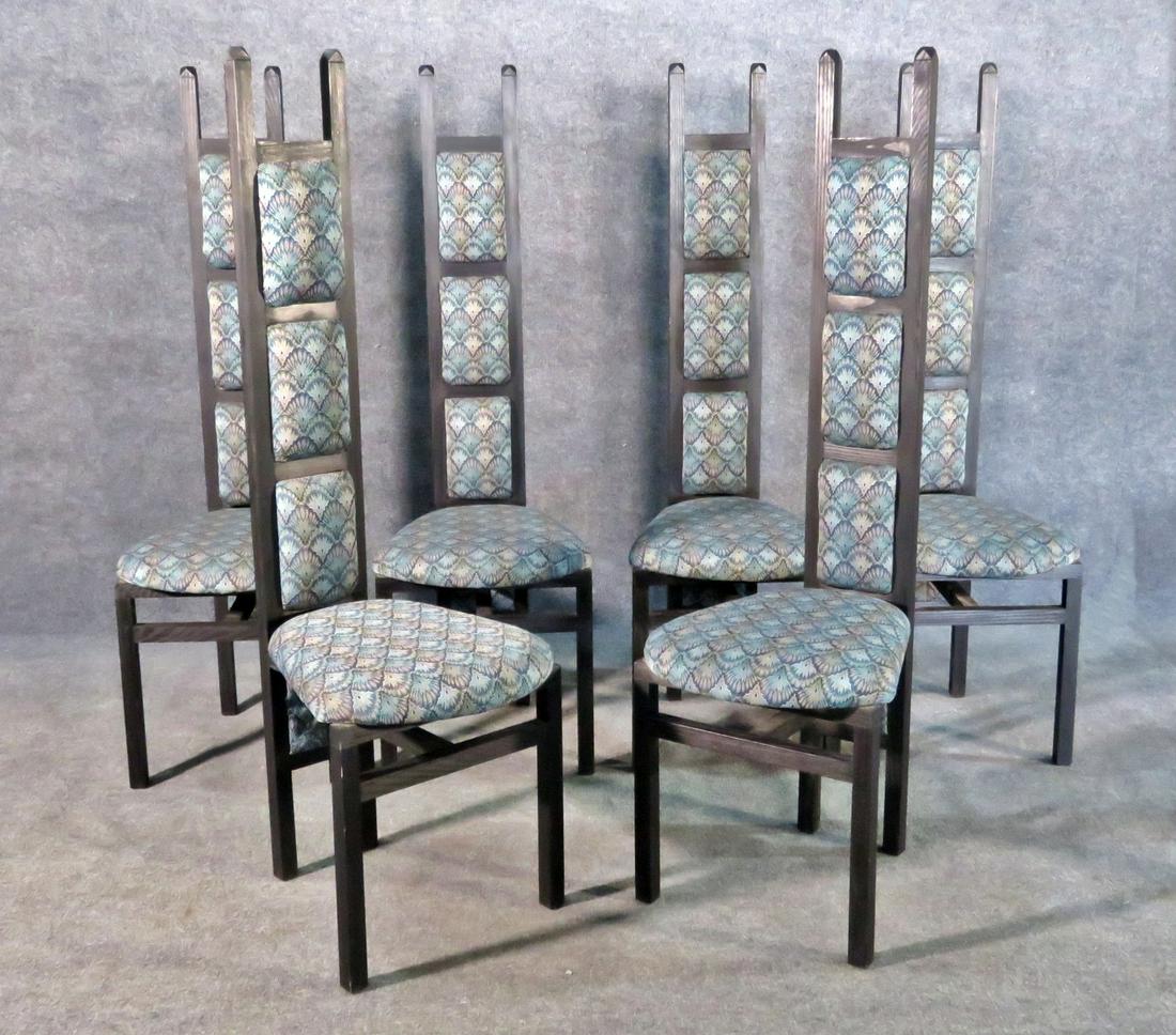 6 DINING CHAIRS ATTRIBUTED RENEE MACINTOSH (1 of 6)