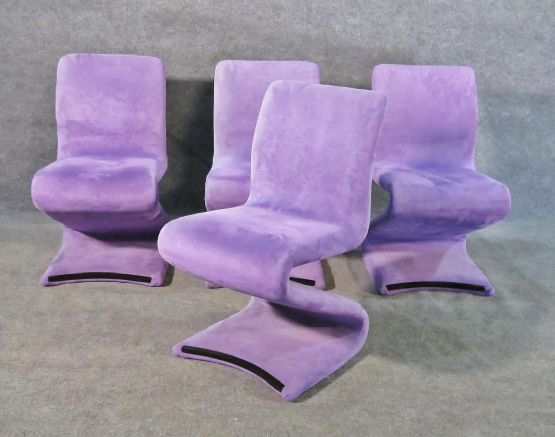 4 Z SIDE CHAIRS ATTRIBUTED VERNON PANTON (1 of 7)
