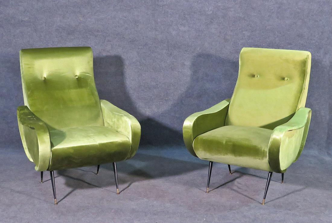 PAIR ZANUSO STYLE CHAIRS (1 of 6)