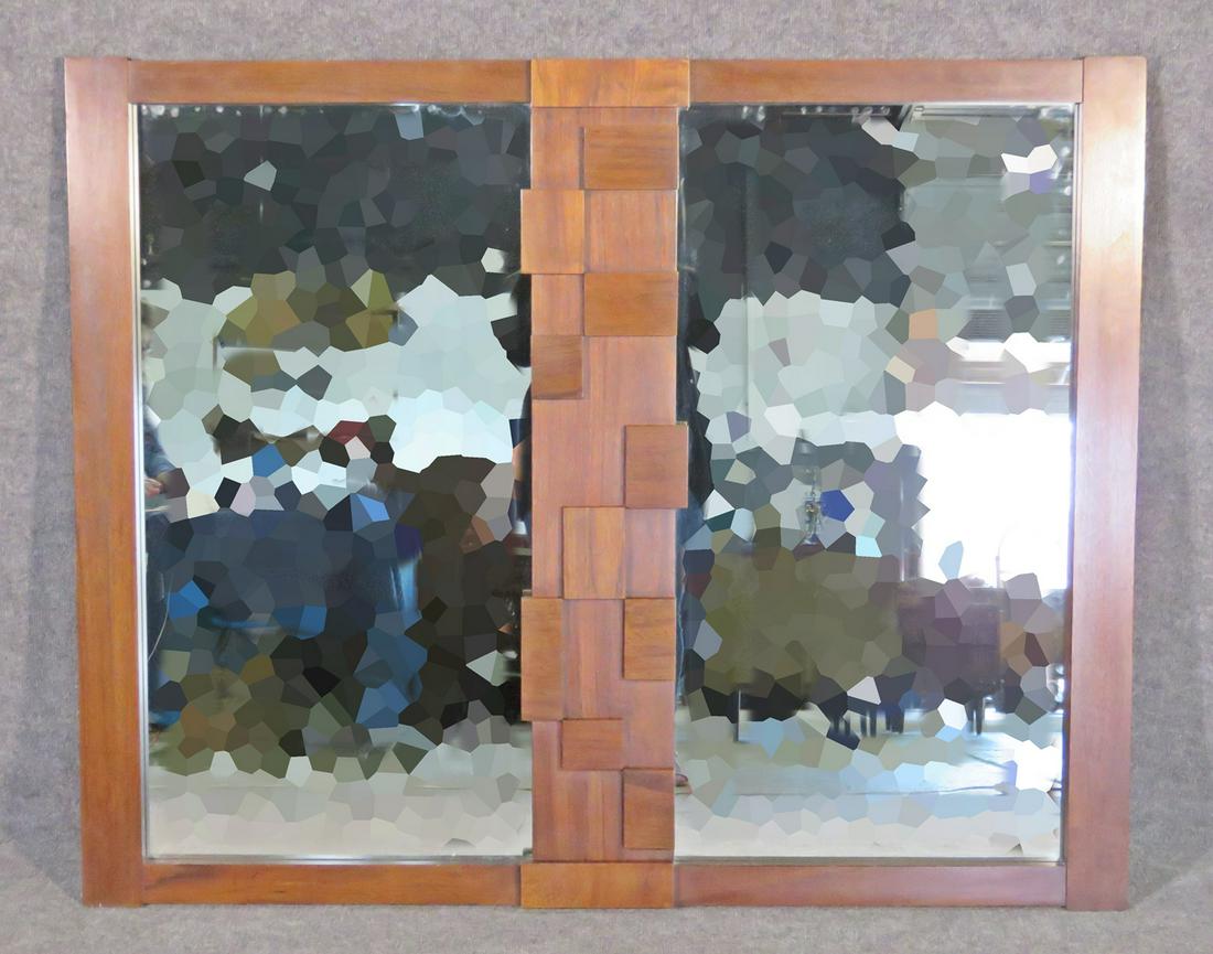 LANE BRUTALIST WALNUT MIRROR (1 of 6)