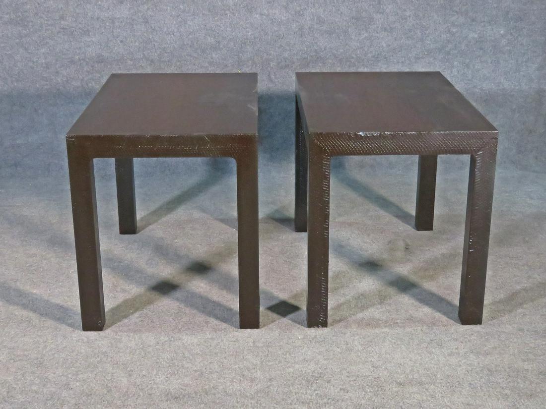 PAIR KARL SPRINGER WRAPPED TABLES (1 of 8)