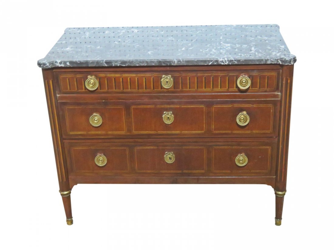 19TH C  MARBLE TOP COMMODE (1 of 15)