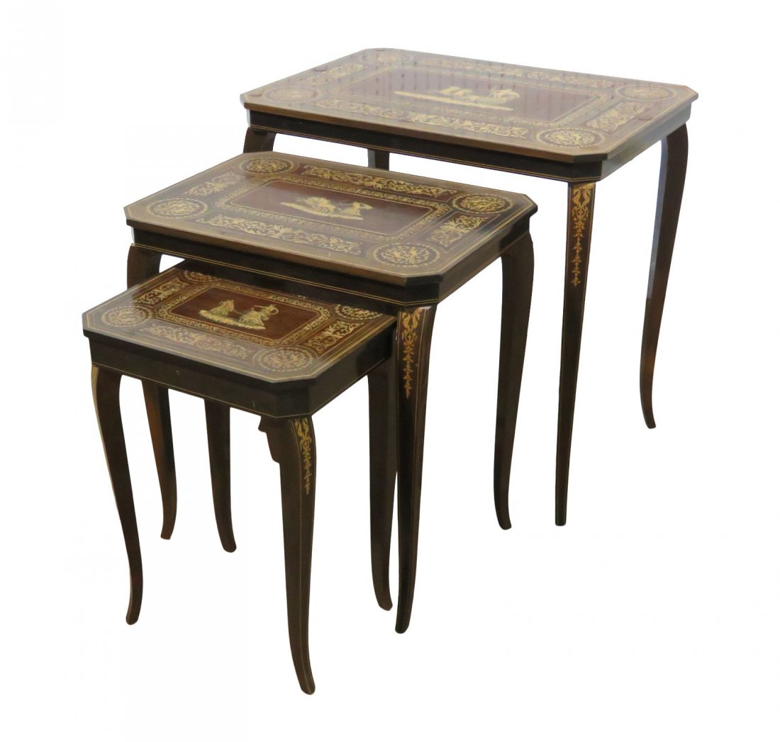 ITALIAN INLAID NESTING TABLES (1 of 10)