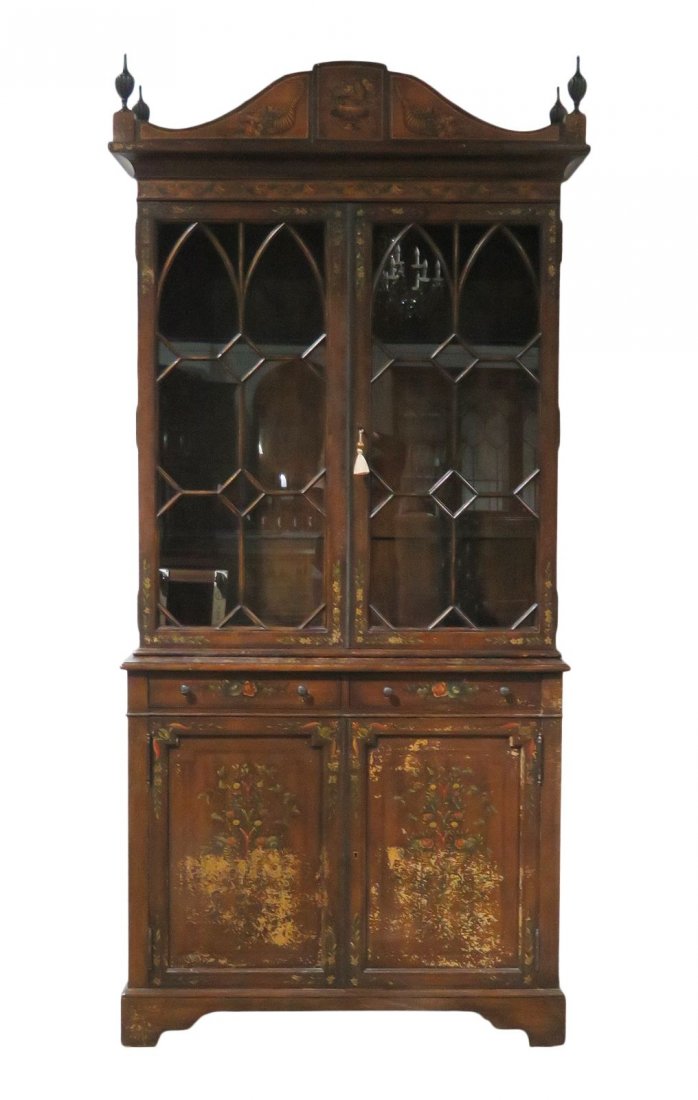 THEODORE ALEXANDER ADAMS DECORATED CABINET W DISTRESSED (1 of 12)