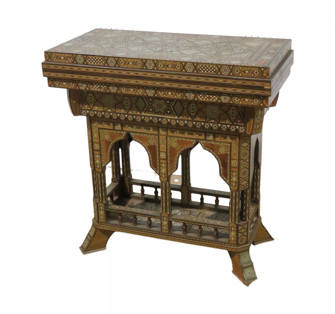 SYRIAN STYLE INLAID GAME TABLE (1 of 10)