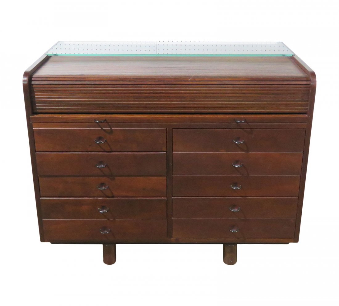 ITALIAN ROSEWOOD TAMBOUR ROLL TOP DESK W/CHAIR (1 of 14)