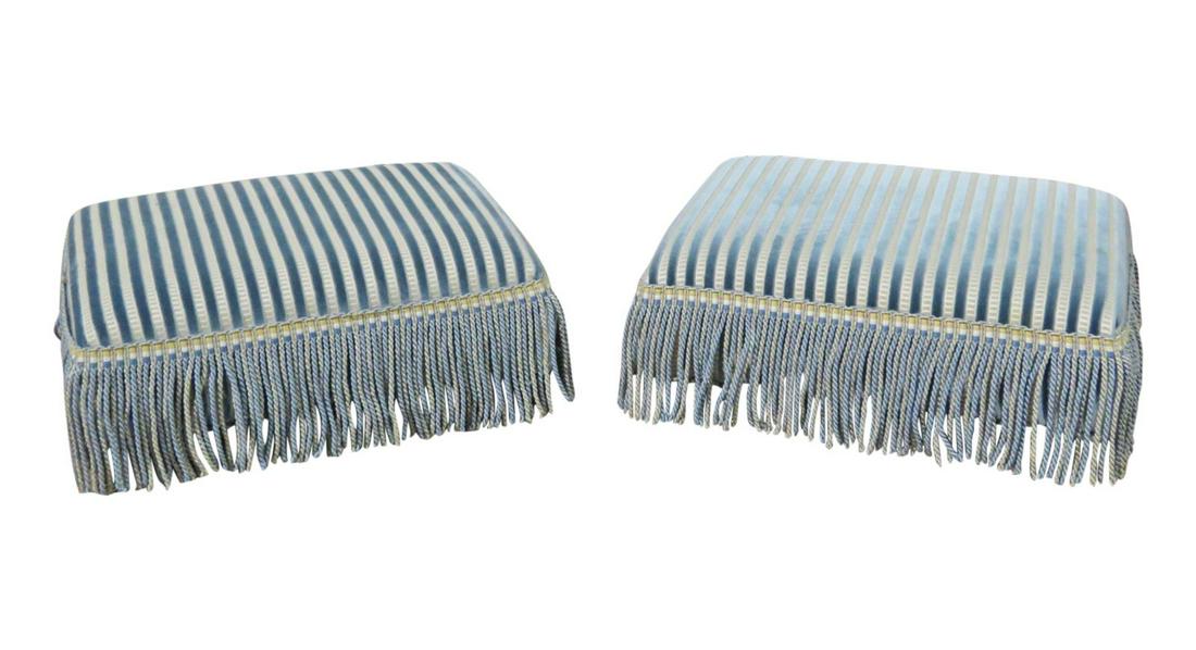 PAIR UPHOLSTERED FOOT STOOLS (1 of 11)