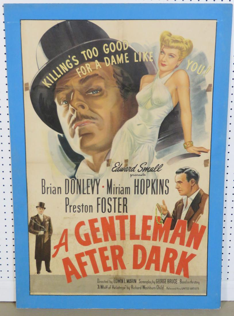A GENTLEMAN AFTER DARK ADVERTISING POSTER (1 of 2)