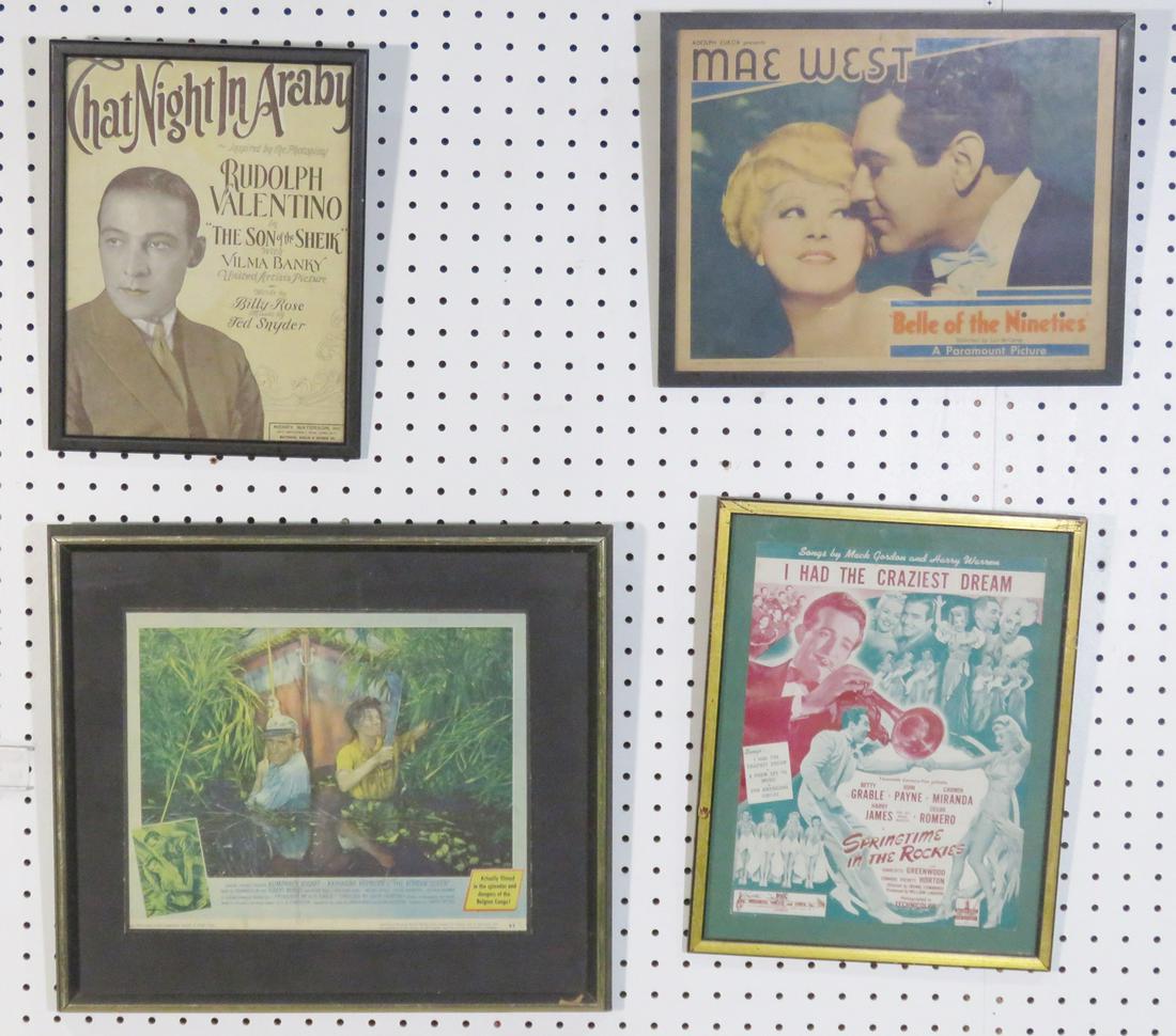 4 FRAMED MOVIE ADVERTISING POSTERS (1 of 5)