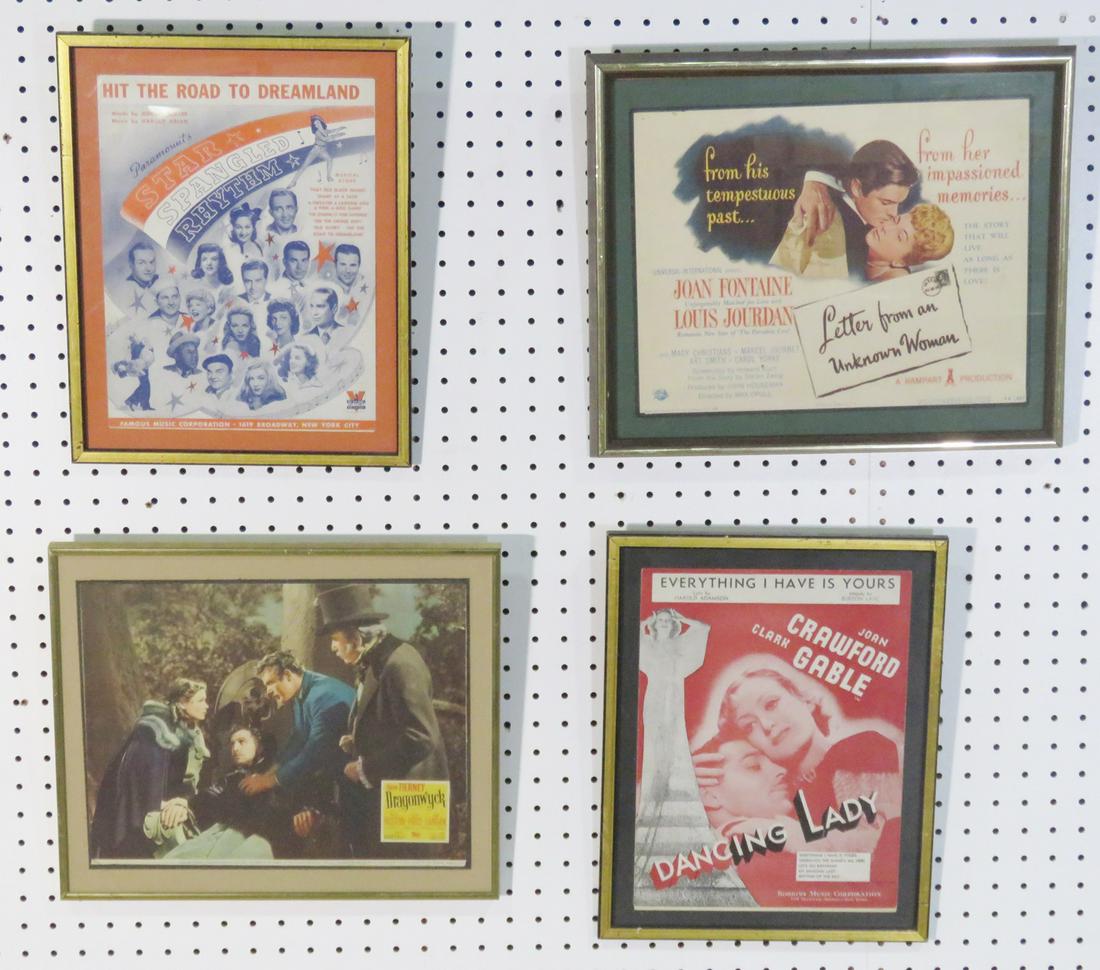 4 FRAMED MOVIE ADVERTISING POSTERS (1 of 5)