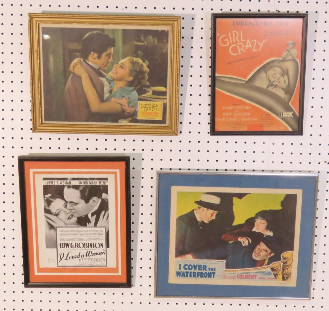 4 FRAMED MOVIE ADVERTISING POSTERS (1 of 5)