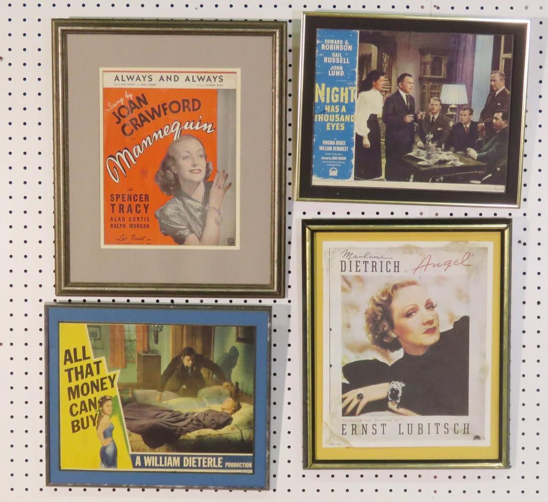 4 FRAMED MOVIE ADVERTISING POSTERS (1 of 5)