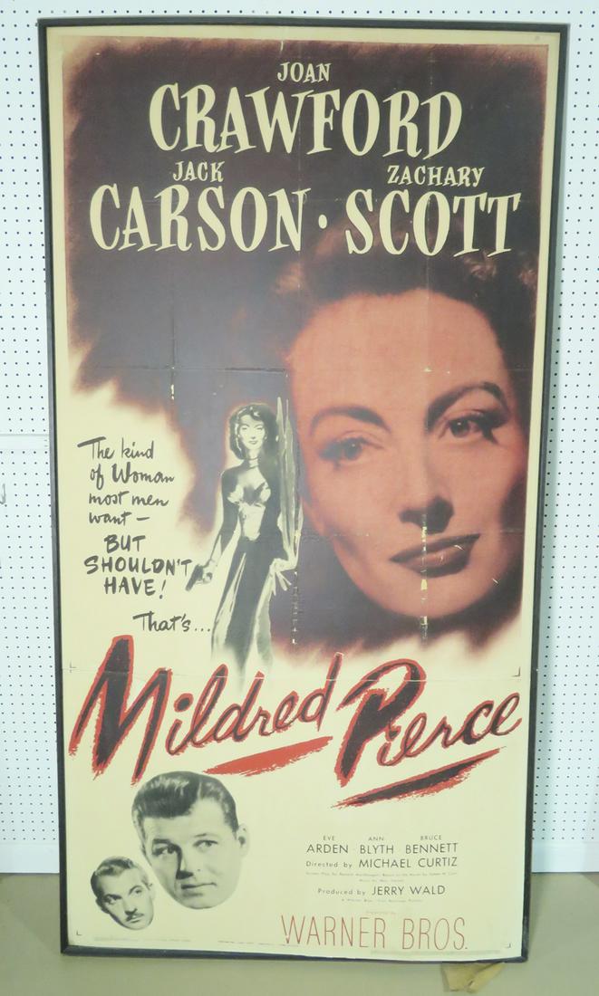 MILDRED PIERCE ADVERTISING POSTER: 80" h x 42 1/2" w.