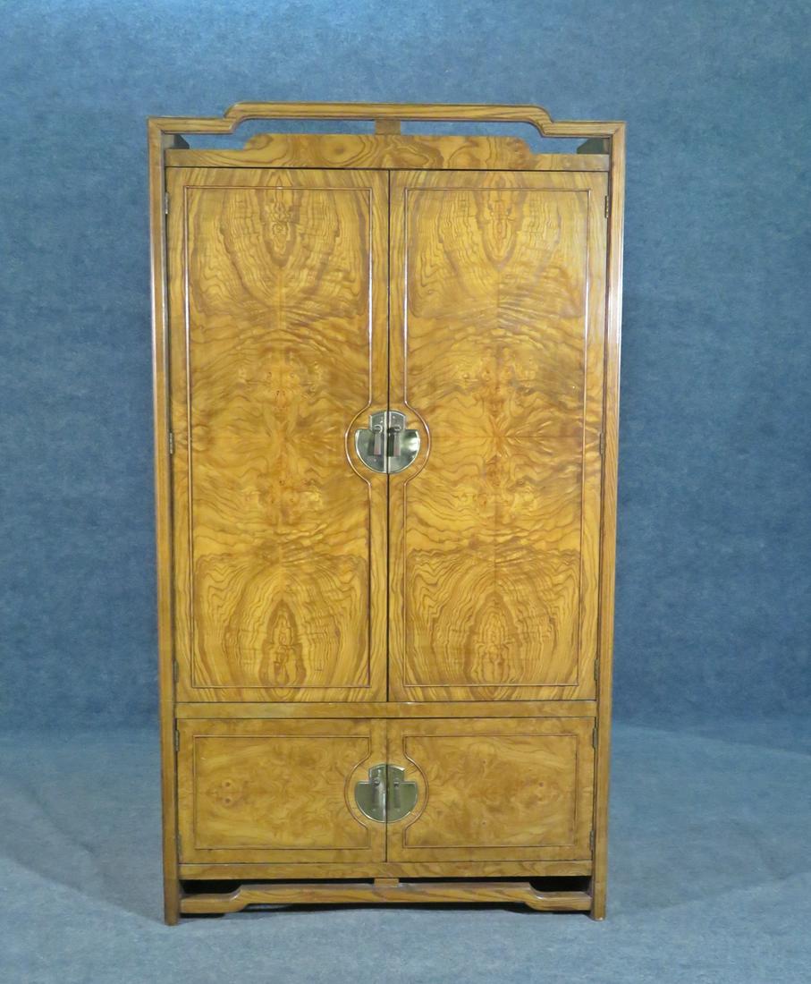 THOMASVILLE OLIVE BURL TALL CABINET (1 of 9)