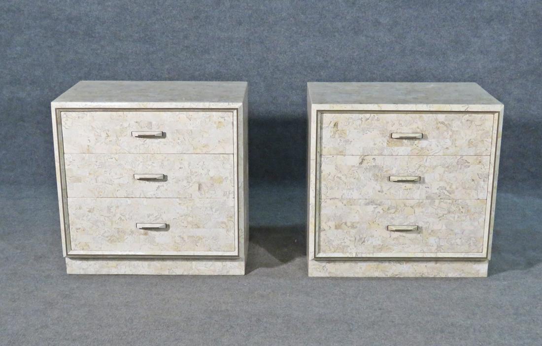 PAIR MAITLAND SMITH TESSELLATED NIGHT STANDS (1 of 8)