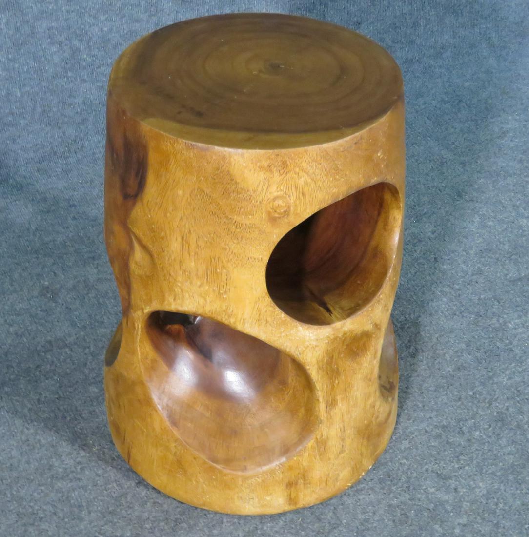 STUDIO CARVED WOOD SIDE TABLE (1 of 9)