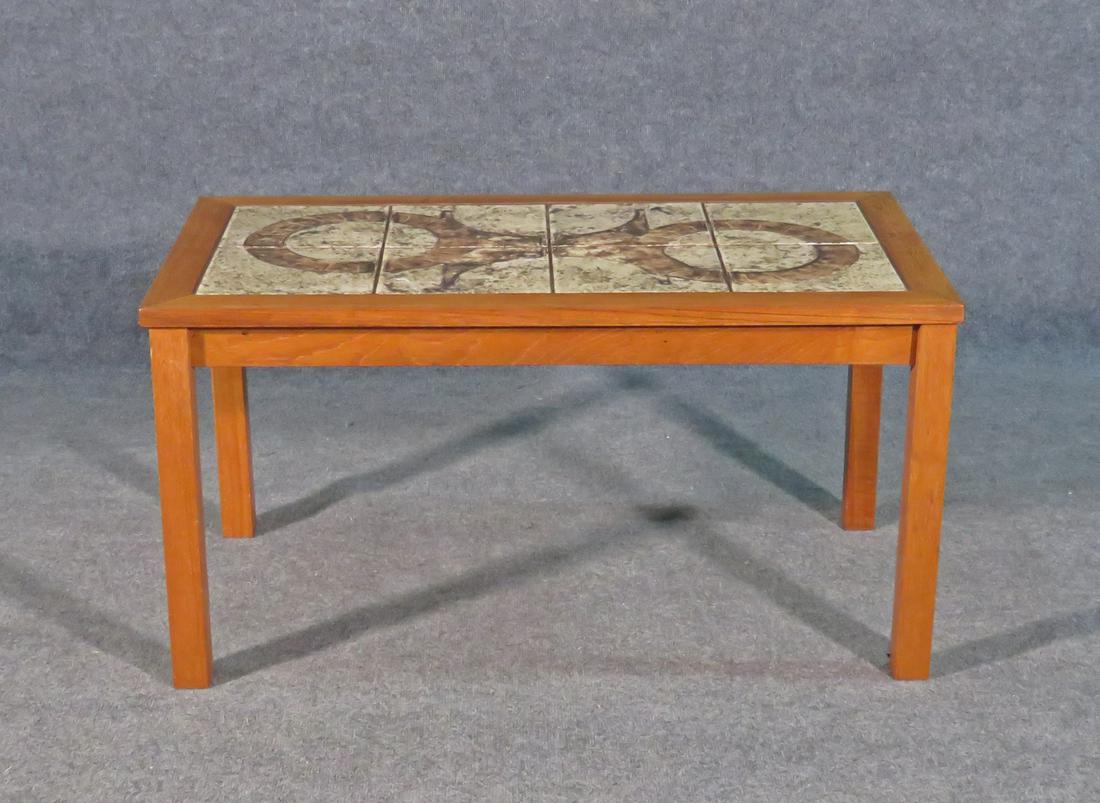 MID CENTURY MODERN TILE TOP COFFEE TABLE (1 of 8)
