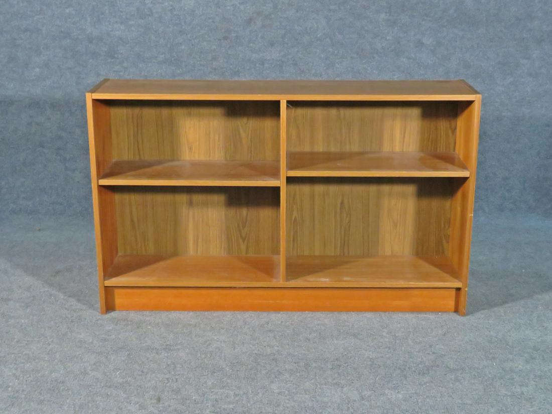MID CENTURY MODERN TEAK OPEN BOOKSHELF (1 of 4)
