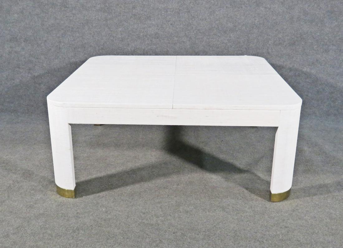 KARL SPRINGER STYLE CANVAS WRAPPED COFFEE TABLE (1 of 8)