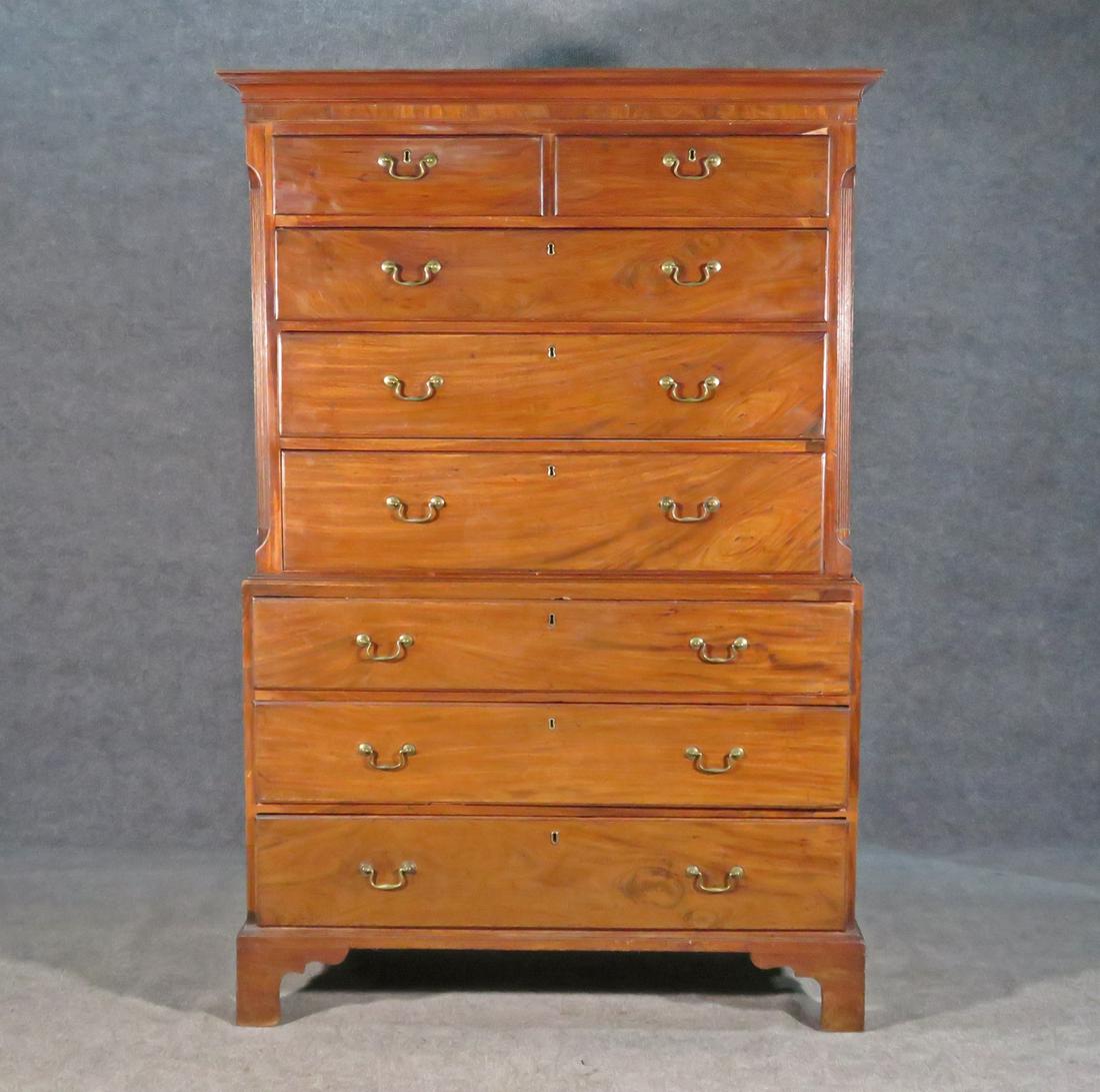 ANTIQUE ENGLISH CHEST ON CHEST (1 of 6)