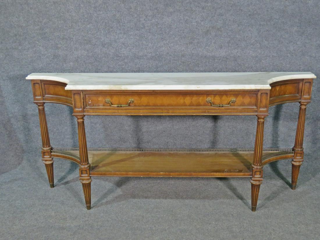LOUIS XVI STYLE MARBLE TOP CONSOLE (1 of 13)