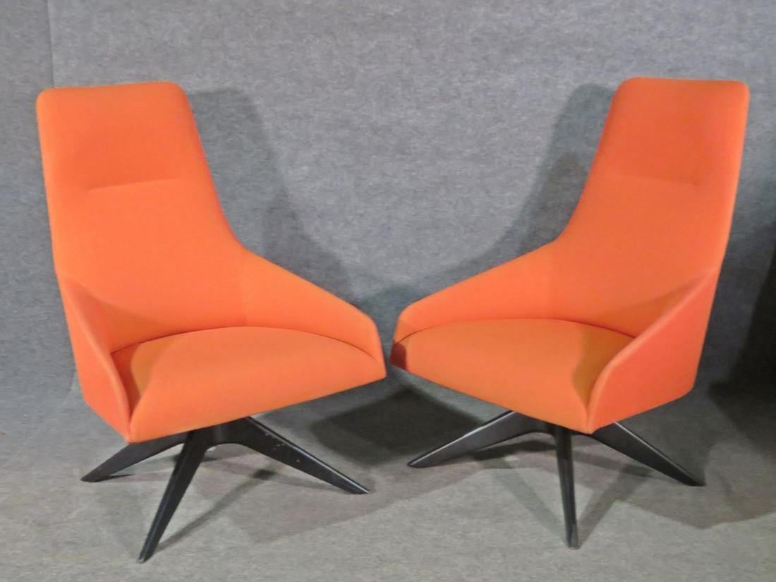 PAIR ANDREA WORLD MODERN SWIVEL CHAIRS (1 of 8)