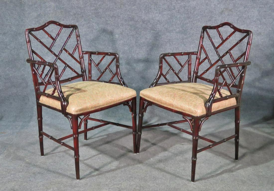 PR FAUX BAMBOO ARM CHAIRS (1 of 8)