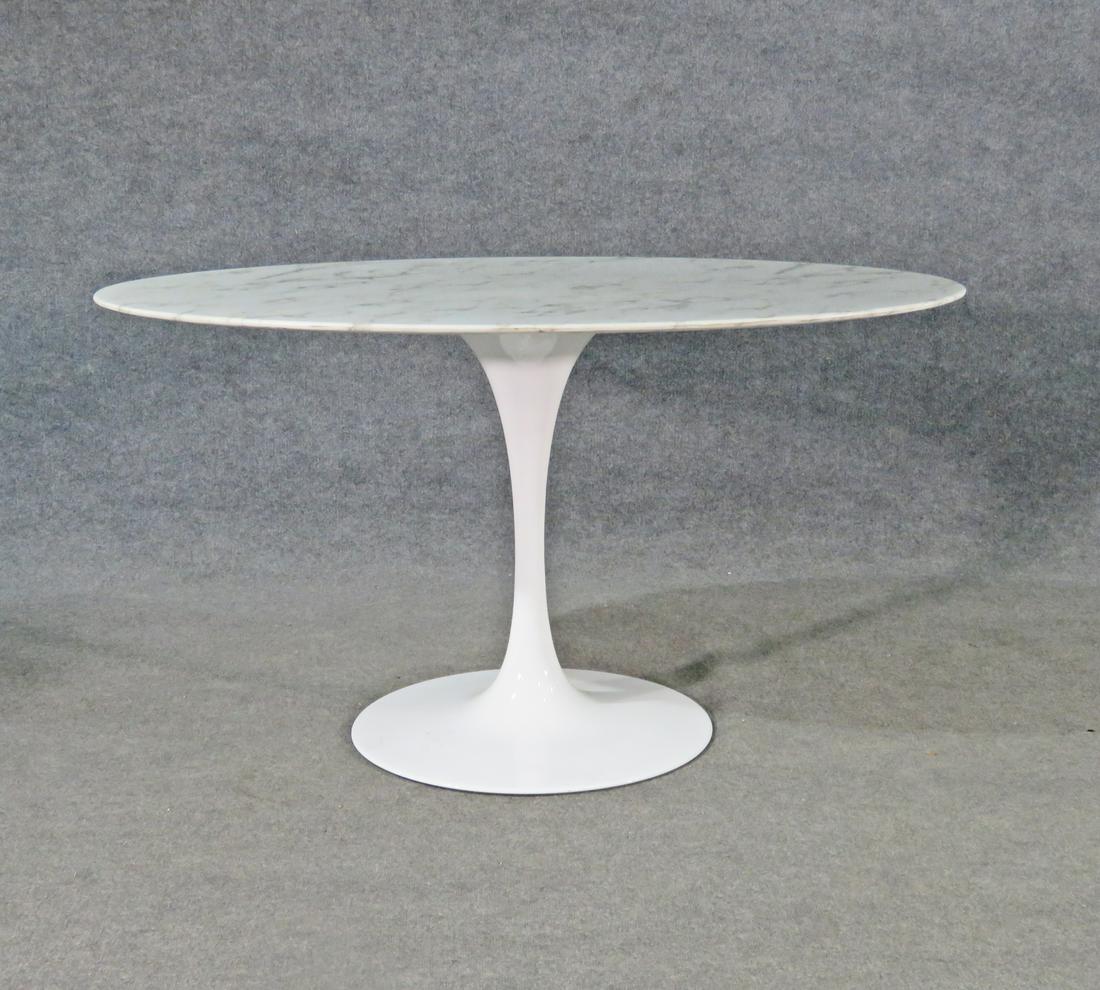 SAARINEN STYLE MARBLE TOP DINING TABLE (1 of 6)