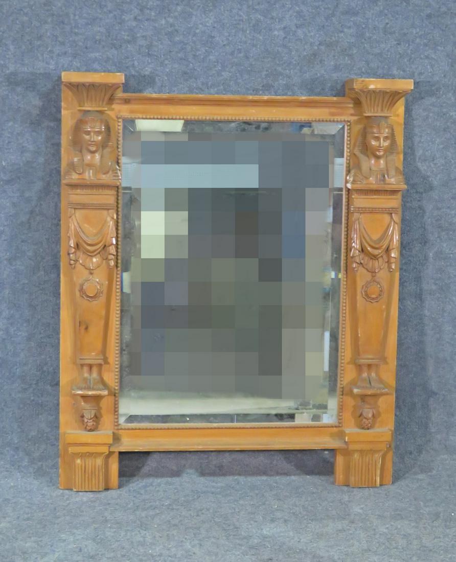 CARVED EGYPTIAN STYLE HANGING MIRROR (1 of 6)