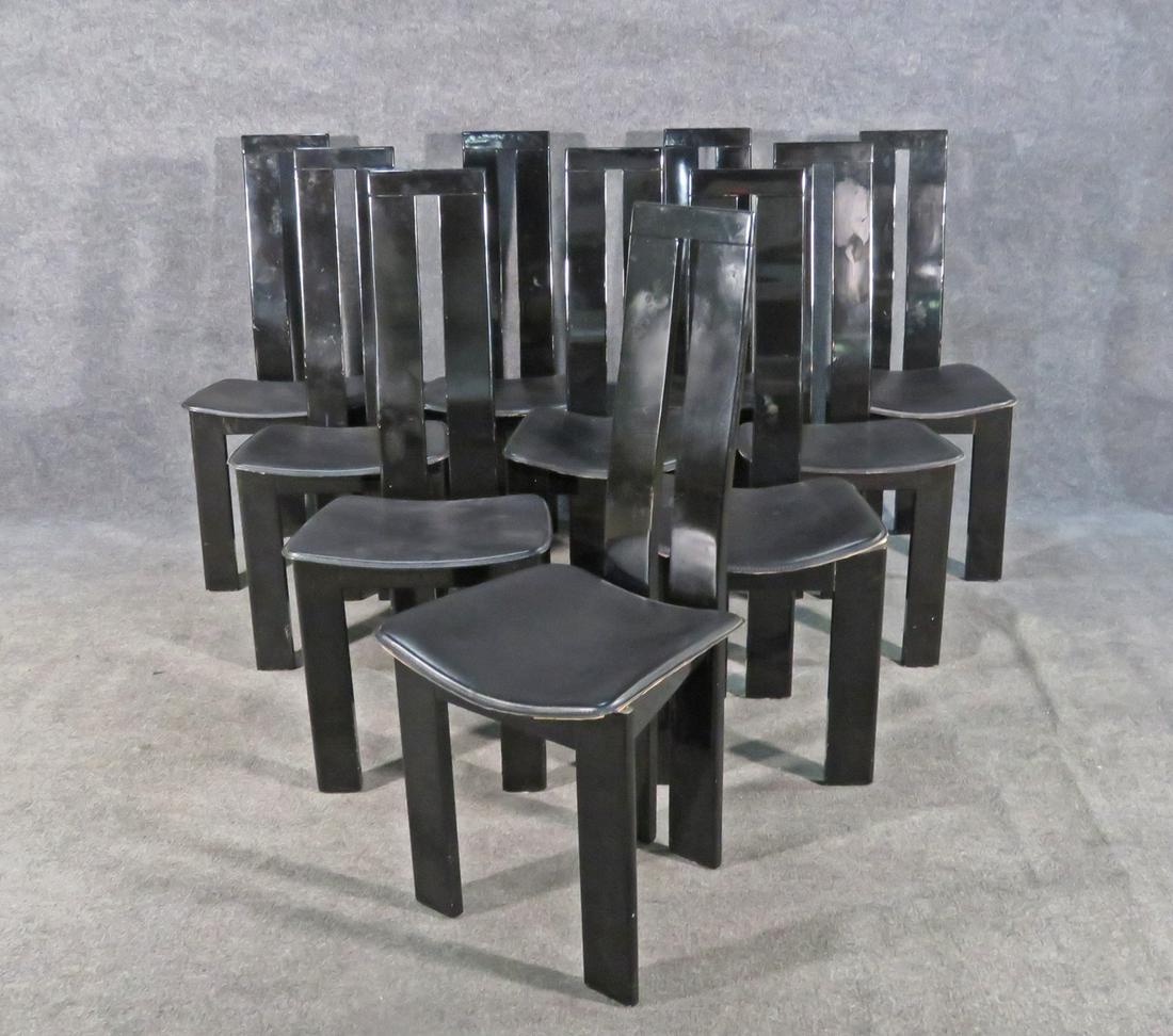 10 C & E  EBONIZED DINING CHAIRS (1 of 17)