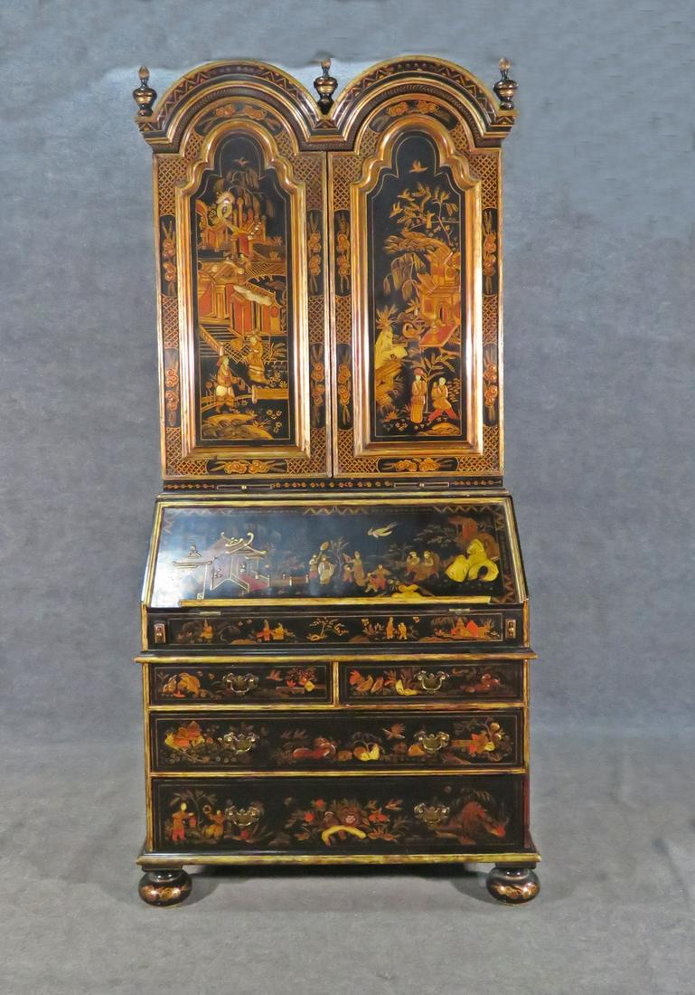 MAITLAND SMITH CHINOSIERIE STYLE SECRETARY DESK (1 of 12)